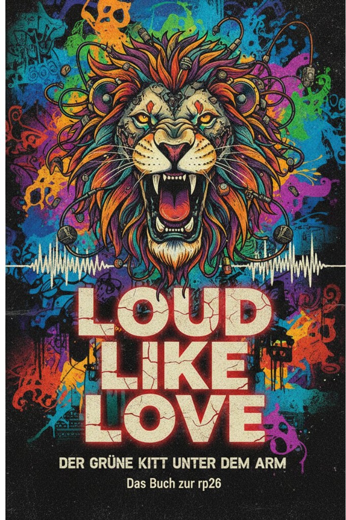 Buchcover: LOUD LIKE LOVE — DER GRÜNE KITT UNTER DEM ARM